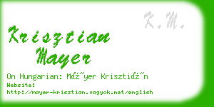 krisztian mayer business card